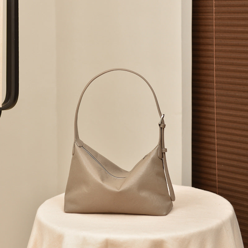 Top Layer Vegetable Tanned Pattern Cattle Leather Retro Classic Shoulder Bags