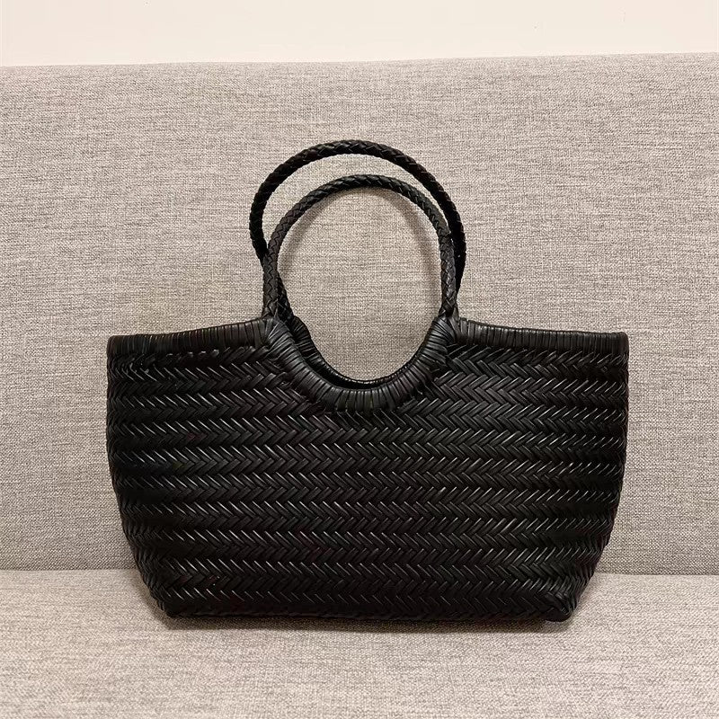 Hand-woven Retro Commuter Texture Inner Portable Shoulder Bags