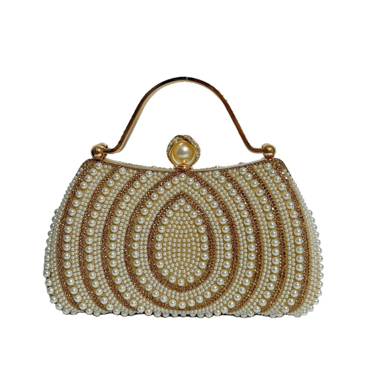 Women's Pearl Dinner Banquet Dress Diamond Clutch Evening Bags