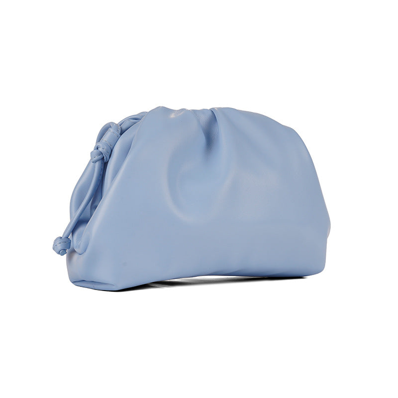 Korean Style Solid Color Soft Leather Clutch Shoulder Bags