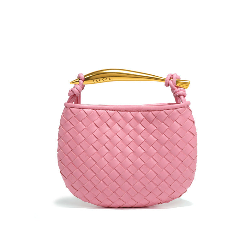 Women's Handmade Woven Fashion Leisure Mini Dumpling Crossbody Bags