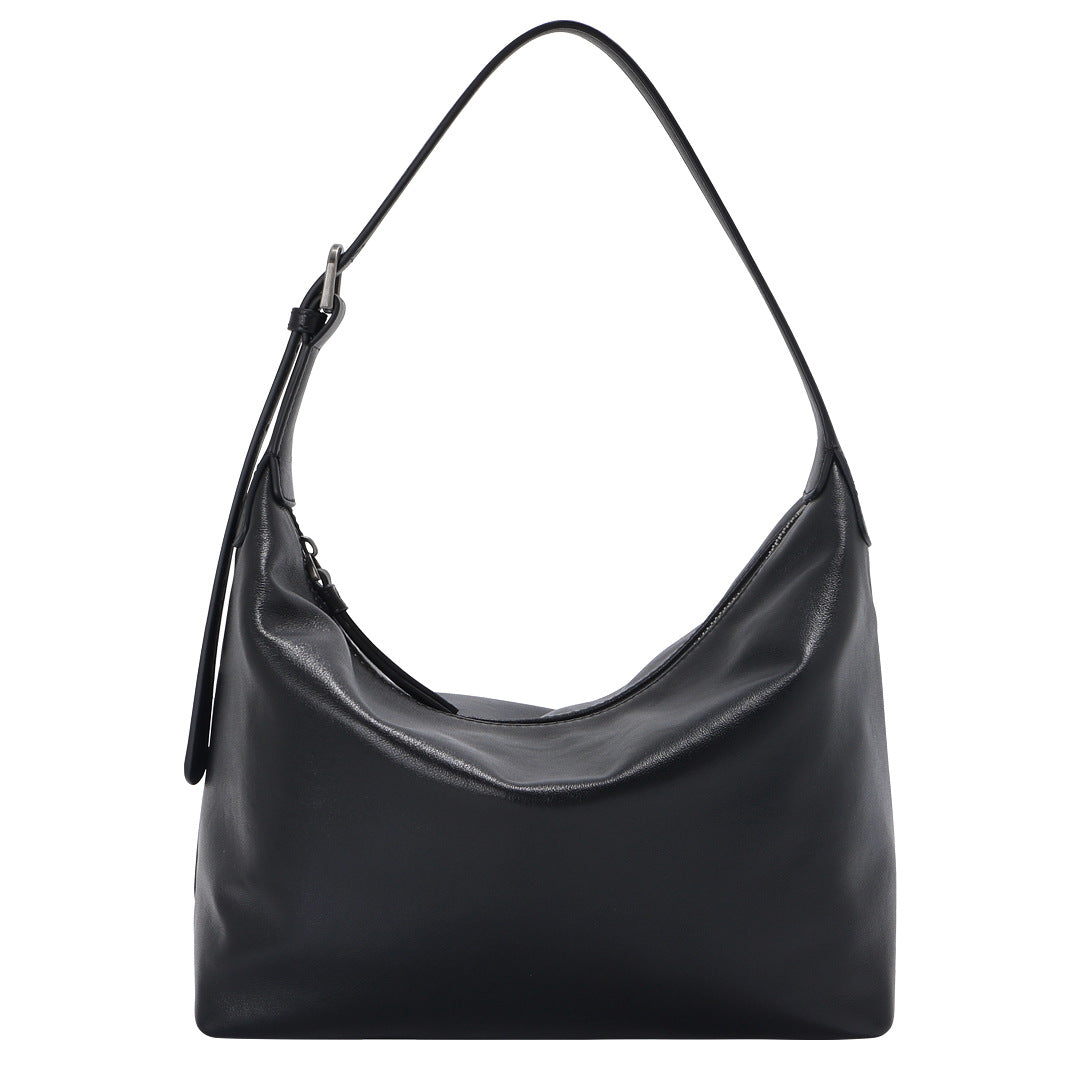 Women's Vegetable Tanned Leather Cattle Genuine Underarm For Large Shoulder Bags