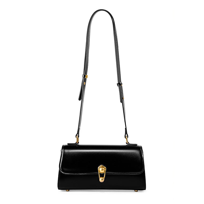 Women's Planet Baguette Genuine Leather French Minority Shoulder Bags