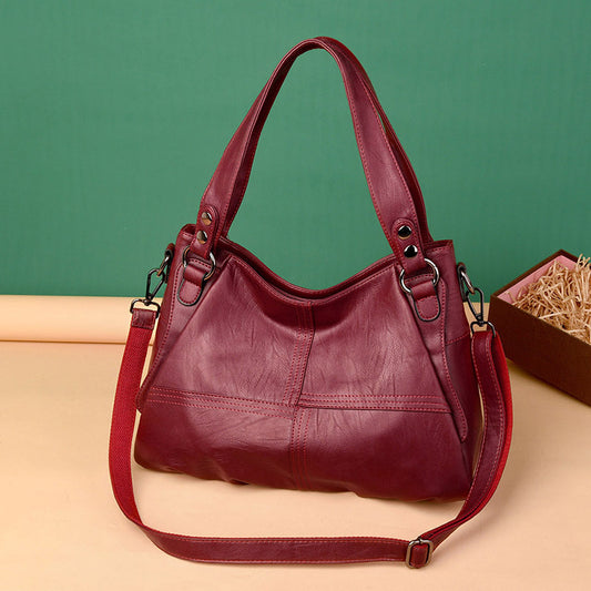 Women's Mom Large Capacity Sheepskin Pattern Soft Crossbody Bags