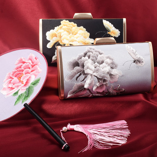 Vintage Su Embroidery Clutch Handmade National Style Evening Bags