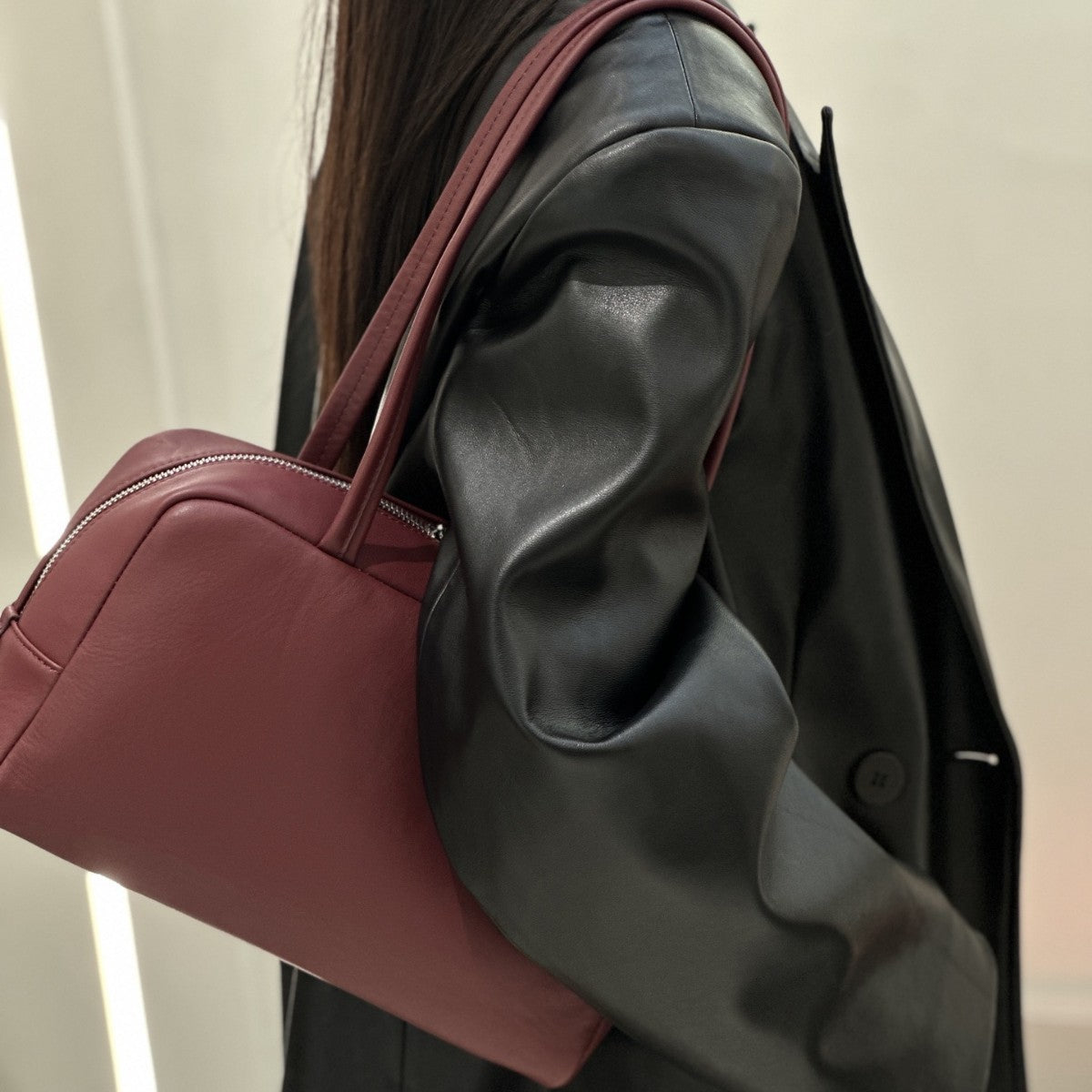 Leather Commuter Bowling Fashion Korean Style Bags