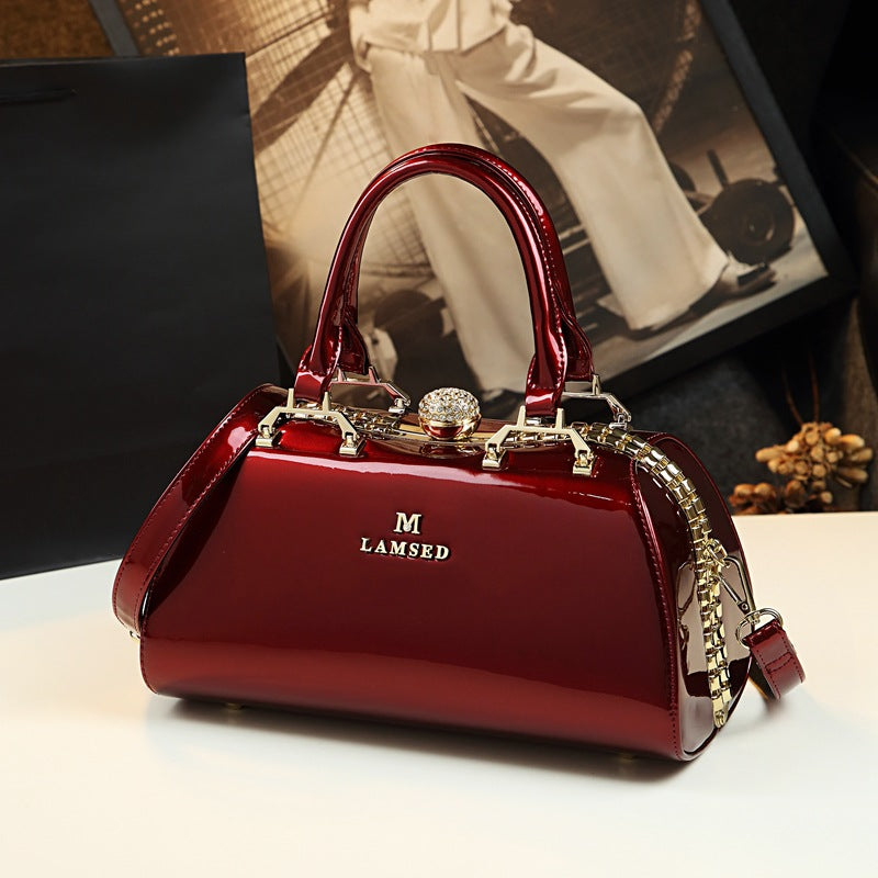 Women's Paint Patent Leather Mother Simple Fashion Shoulder Bags