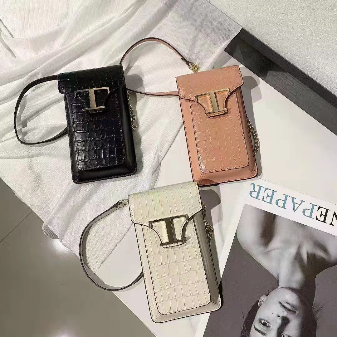 Women's Cowhide Trendy Niche Design Crocodile Pattern Shoulder Bags