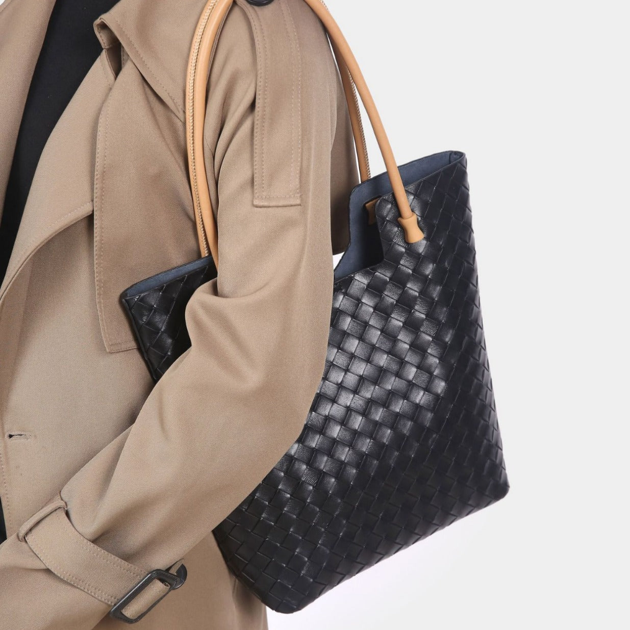 Women's Lady Fashion Simple Practical Soft Press Shoulder Bags