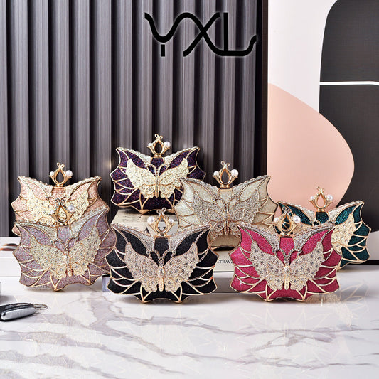 Women's Fashion Luxury Dinner Hollow Butterfly Party Evening Bags