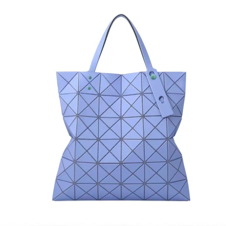 Women's March Grid Color Nail Frosted Matte Surface Shoulder Bags
