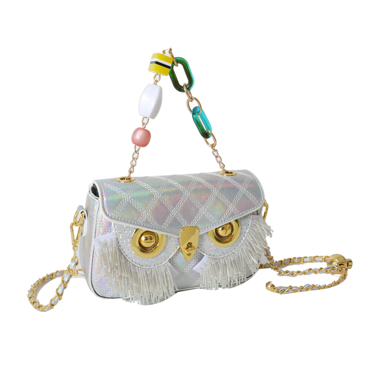 Women's Detachable Light Luxury Owl Mask Shape Shoulder Bags