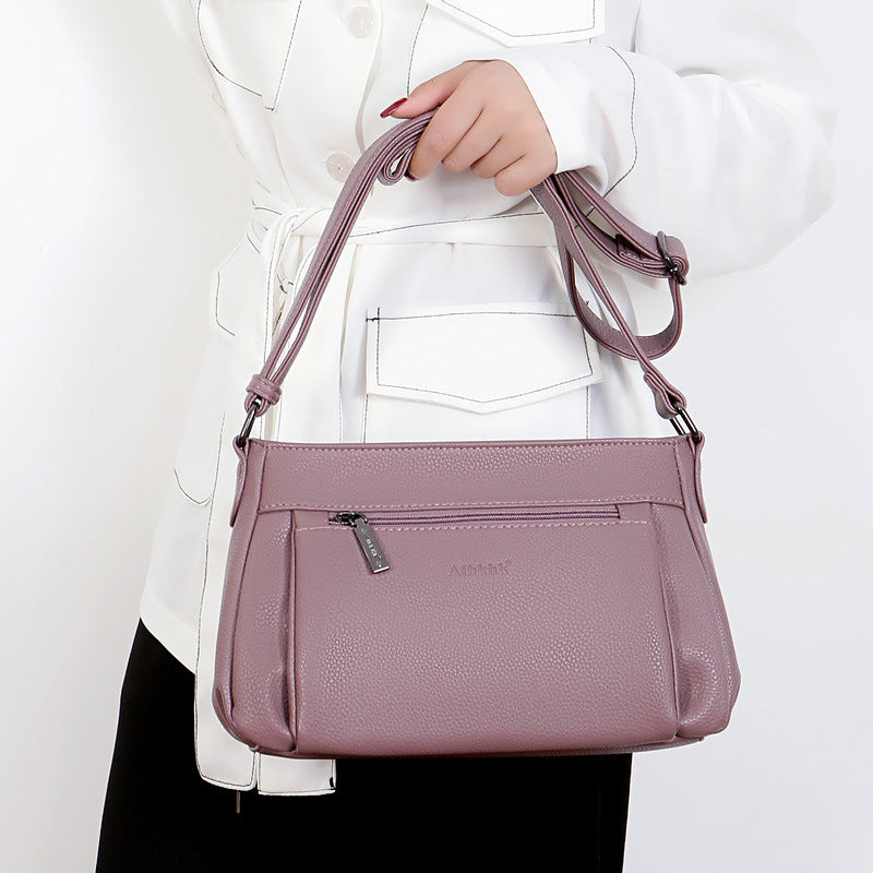 Women's Mother's Large Capacity Soft Leather Elegant Crossbody Bags