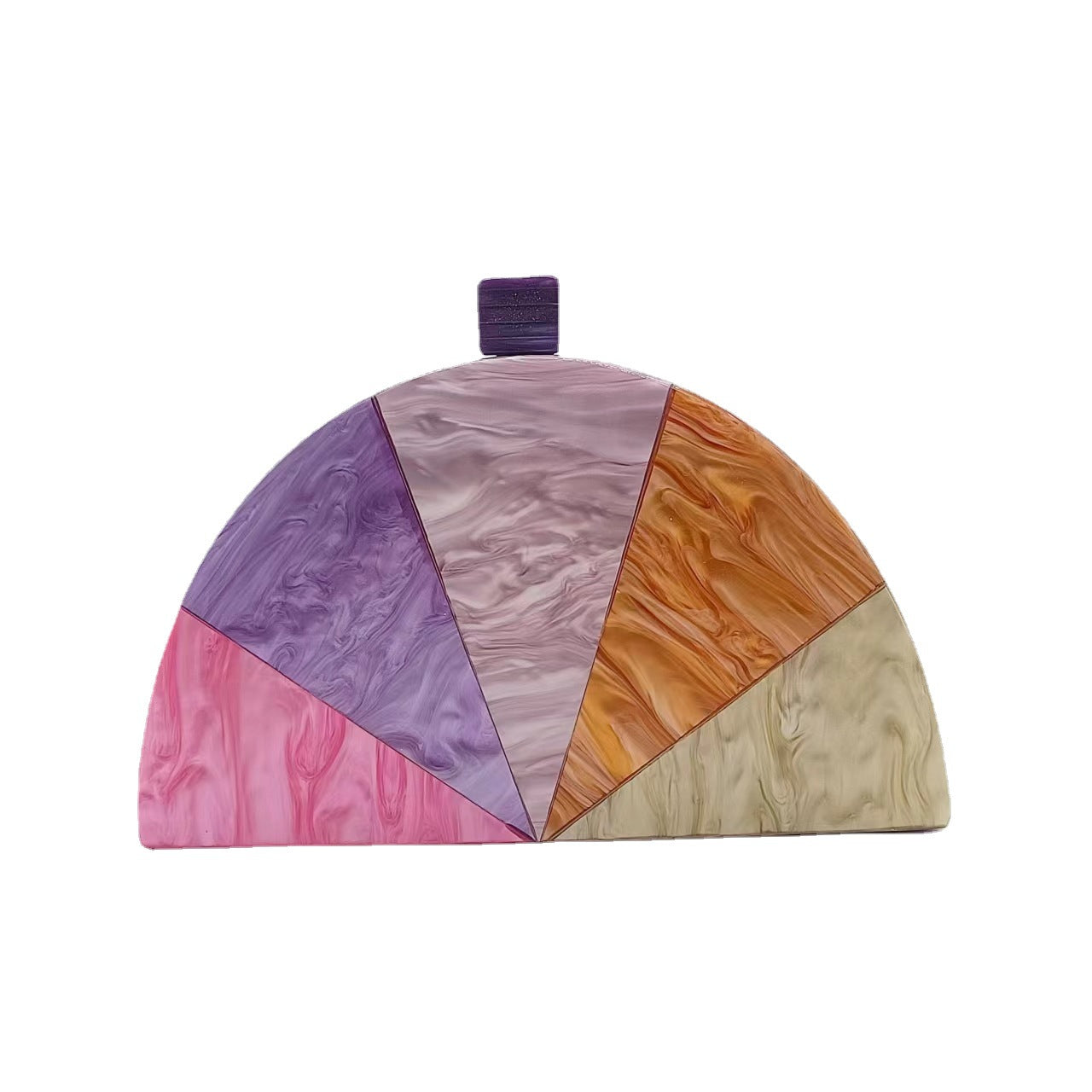 Women's Color Semicircle Acrylic Fashion Wedding Dinner Evening Bags