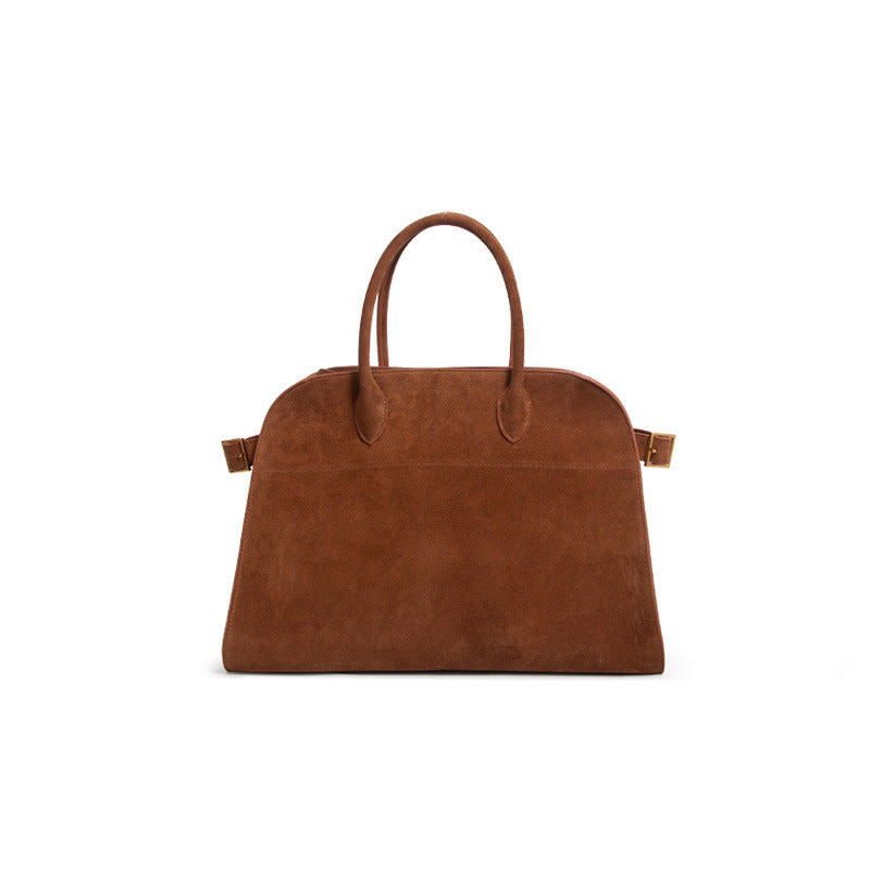Classy Women's Suede Genuine Leather Big Tote Bags