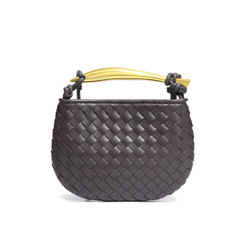 Women's Handmade Woven Fashion Leisure Mini Dumpling Crossbody Bags