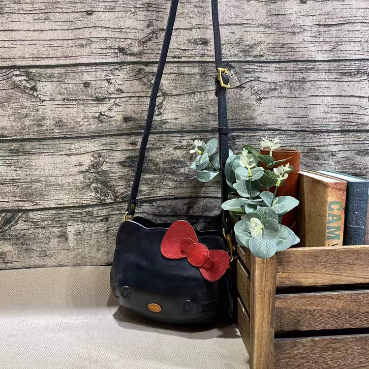 Cat Cartoon Cute Retro Large Capacity Shoulder Bags