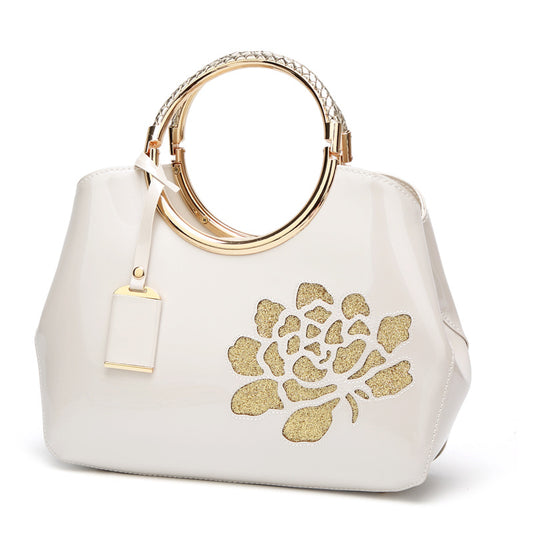 Women's Fashion Patent Leather Glossy Single Large Shoulder Bags
