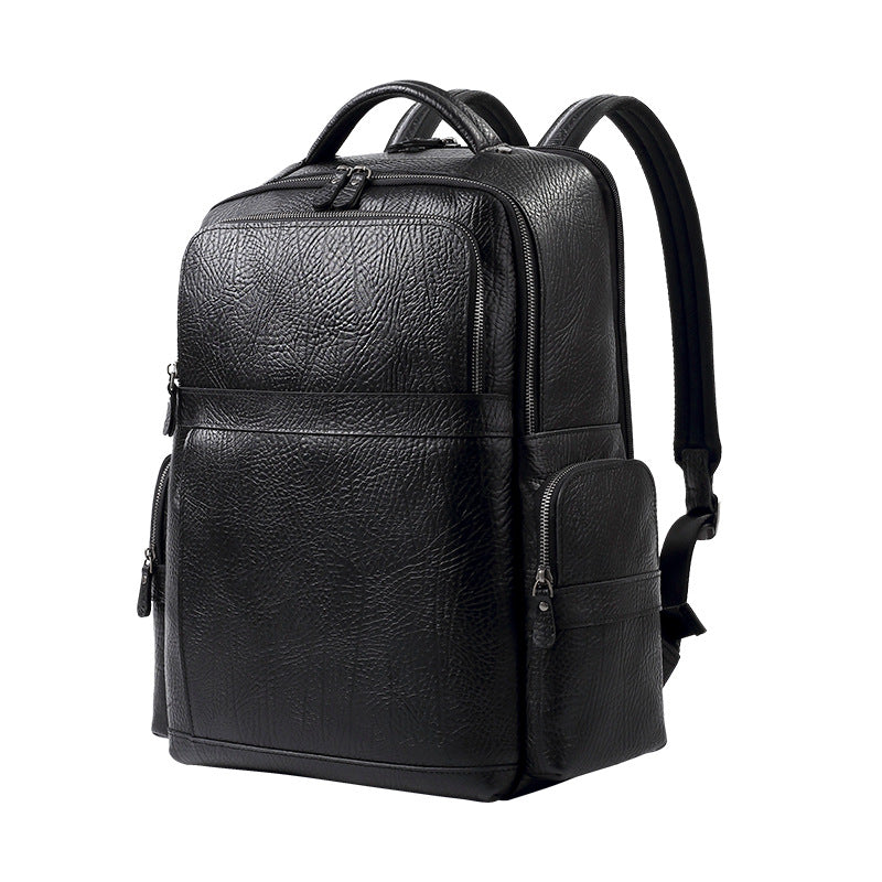 Men's Leather High-grade First Layer Cowhide Large Backpacks