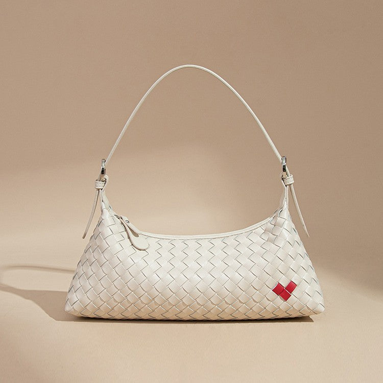 Women's Hand-woven Love Baguette Underarm Portable Dumpling Shoulder Bags