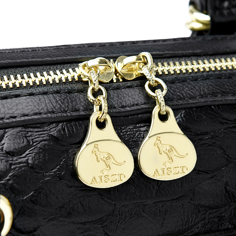 Women's Fashion Embossed Crocodile Pattern Big Bags