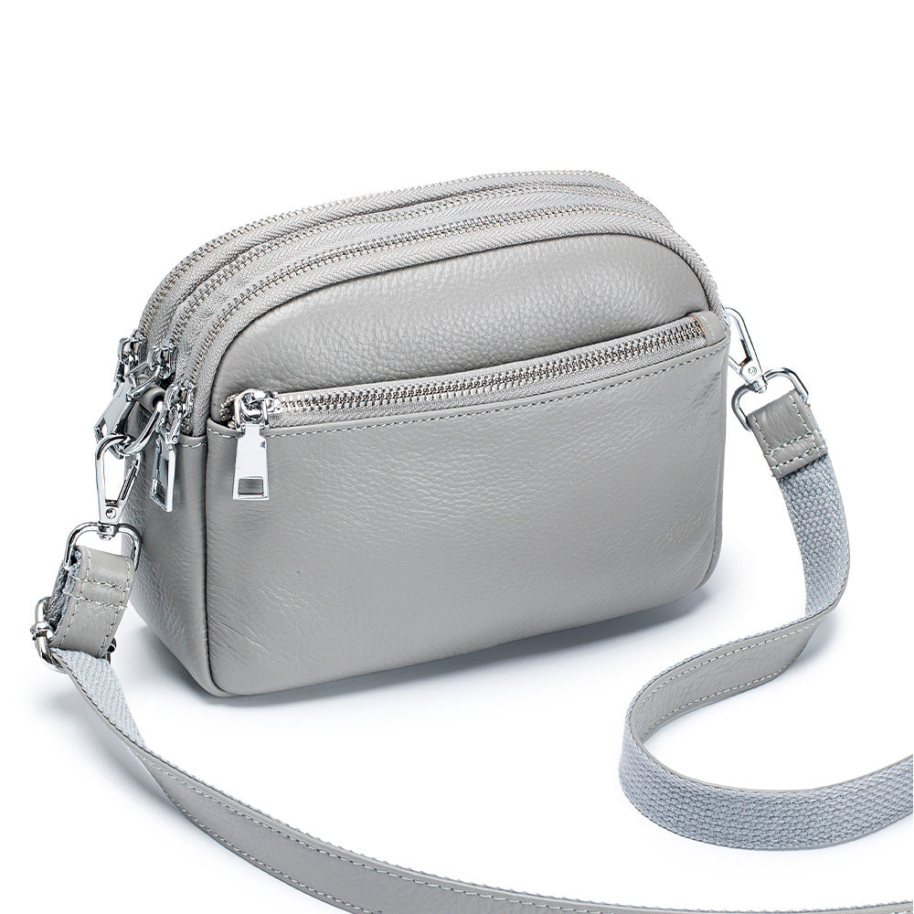 Women's Fashion Mother Triple Zipper Mobile High-grade Shoulder Bags
