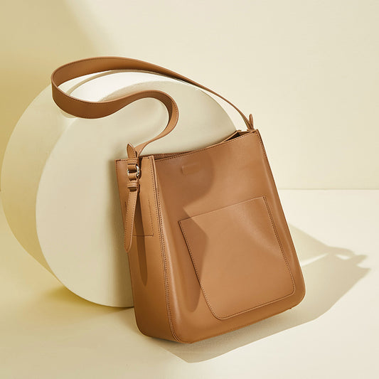 Women's Genuine Leather Female Retro Design Commuter Shoulder Bags