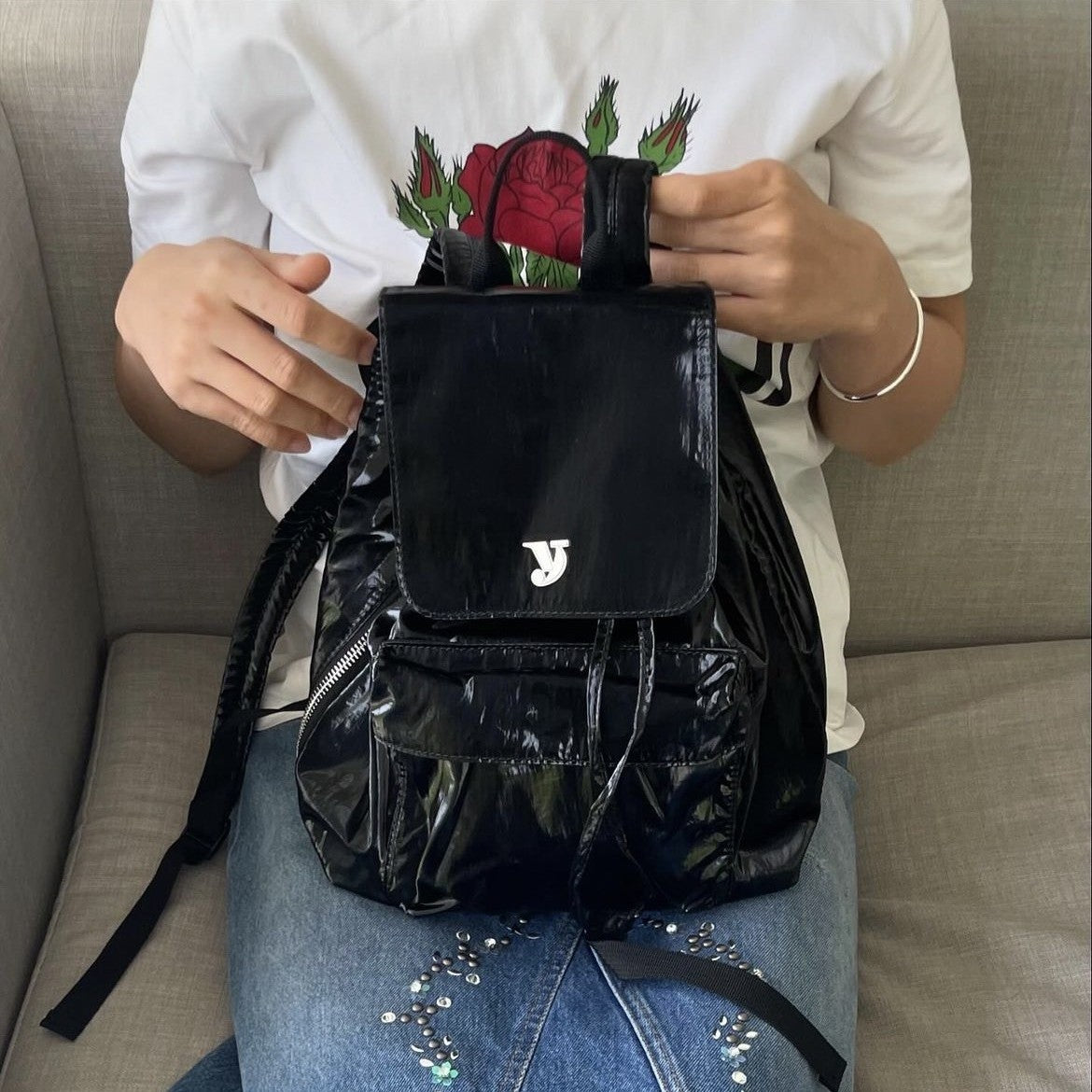 Casual Lightweight Pulling Rope Female Live Backpacks