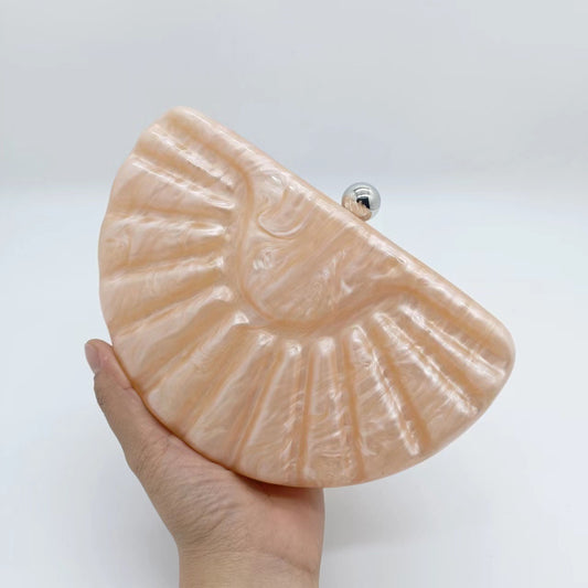 Women's Semicircle Shell Acrylic Fashion Wedding Dinner Evening Bags