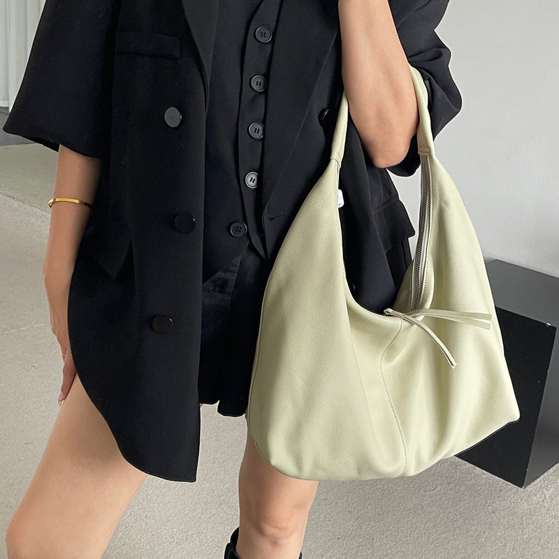 Women's Simple Underarm Advanced Texture Niche Commuter Large Shoulder Bags