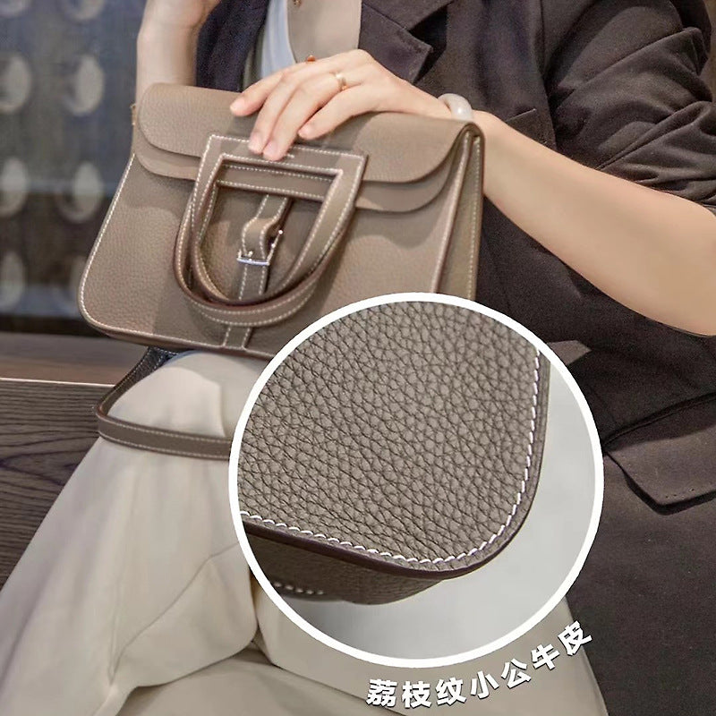 Women's Pattern First Layer Leather Envelope Leisure Shoulder Bags
