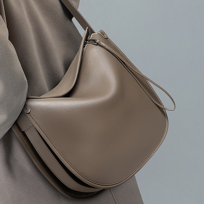 Women's Genuine Leather Large Capacity Underarm High Crossbody Bags