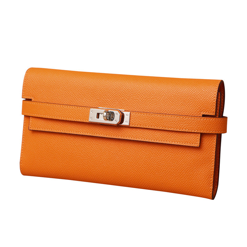 Women's Fashion Classic Palm Print Cowhide Clutch Ladies Wallets
