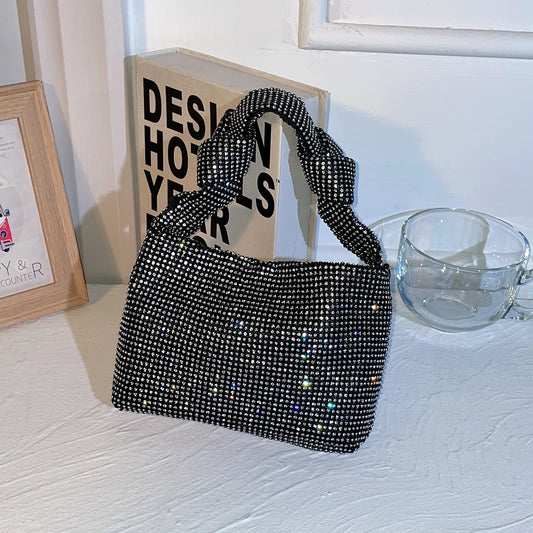 Rhinestone Light Luxury Underarm Simple Design Evening Bags