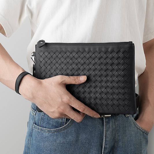 Vintage Weave Envelope Portable High-quality Clutch Fashion Men's Handbags