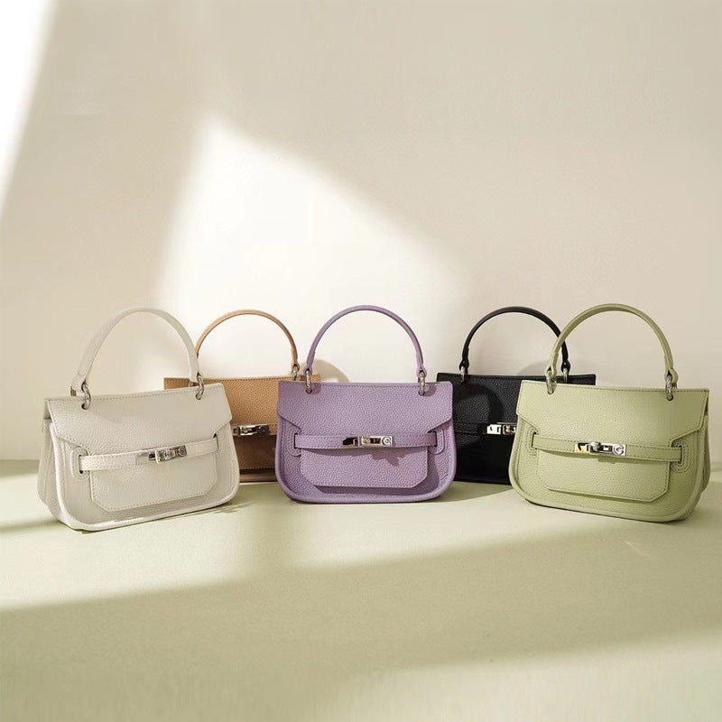 Women's Female Cow Leather High Sense Niche Shoulder Bags