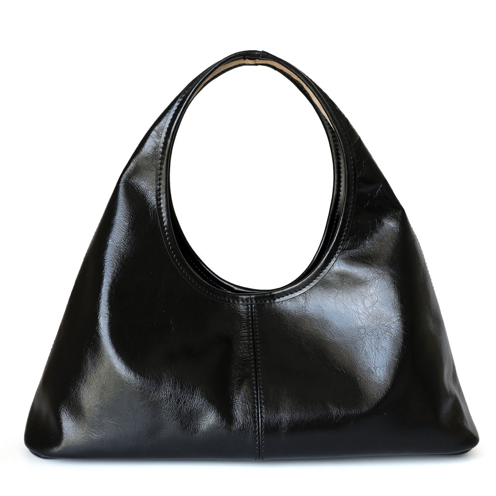 Women's Retro Commuter Large Capacity Underarm Genuine Bags