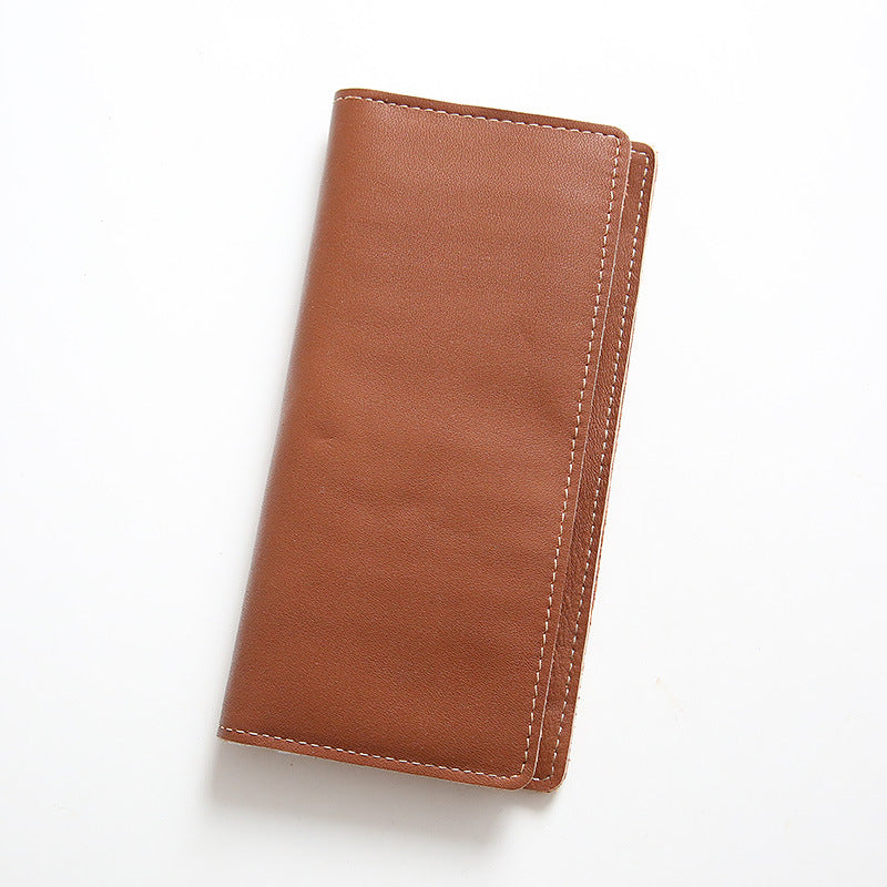 Men's Retro Leather Long First Layer Cowhide Simple Crazy Horse Men's Wallets