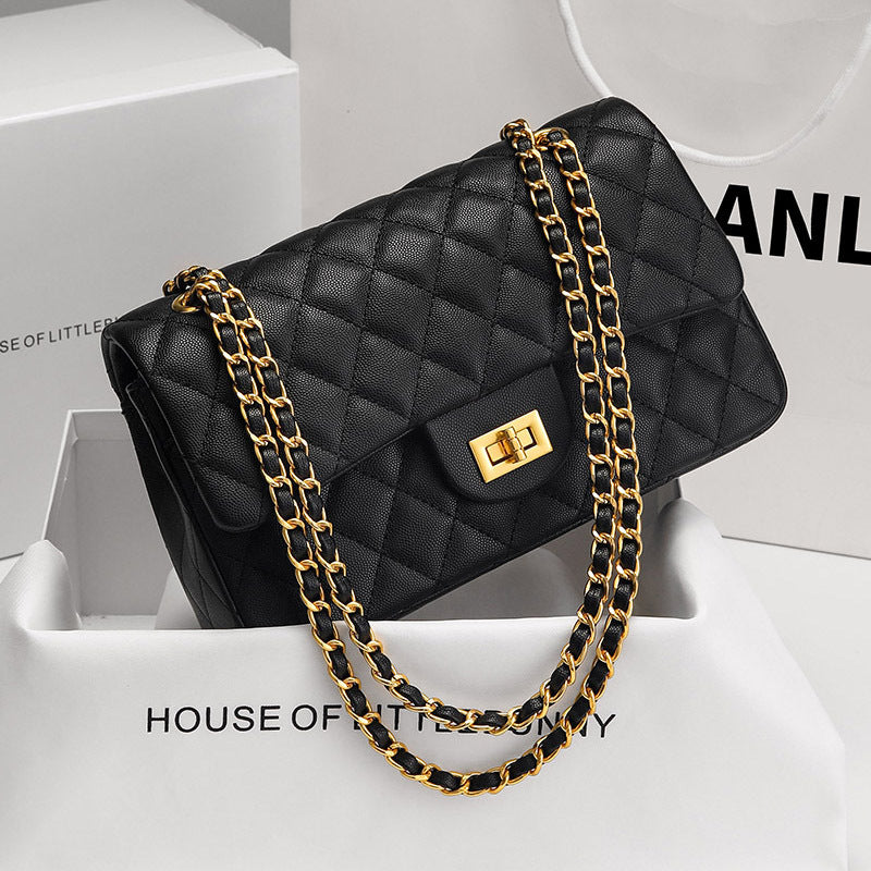 Rhombus Chain Minority Fashion Textured Versatile Bags
