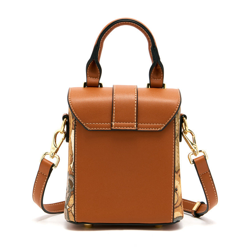 Women's Attachment Mobile Female Woven Flower Cloth Crossbody Bags