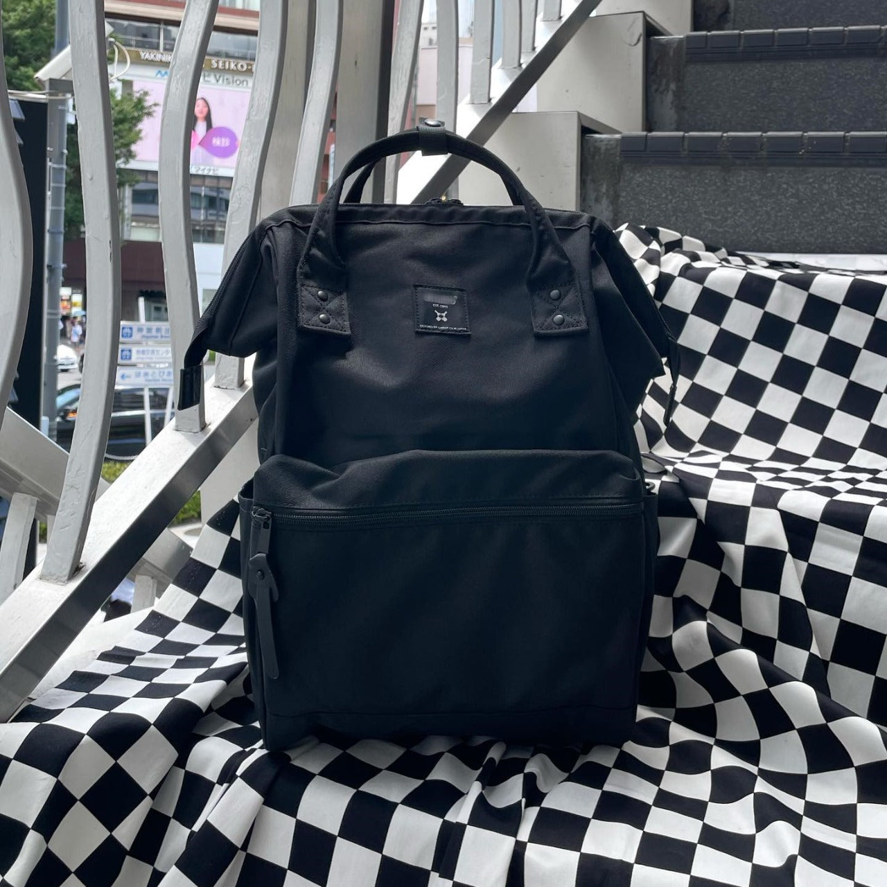Men's Glamorous Black Gold Fashion Frame Backpacks