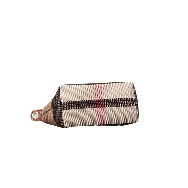 Women's Plaid Canvas Personality Versatile Dumpling Summer Evening Bags