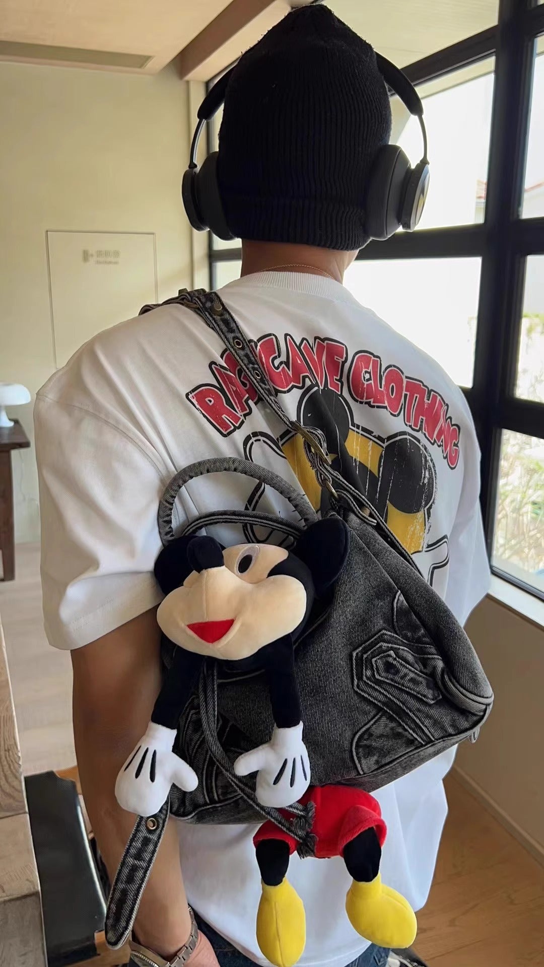 Women's For Worn Looking Washed-out Retro Jeans Crossbody Bags