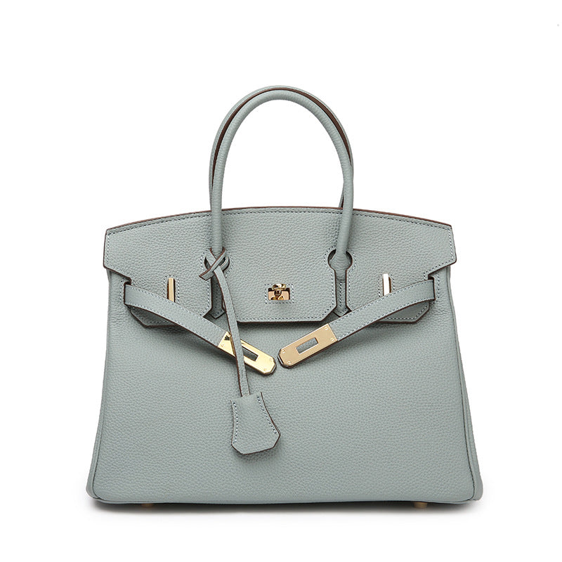 Women's Line First Layer Cowhide Handmade Genuine Bags