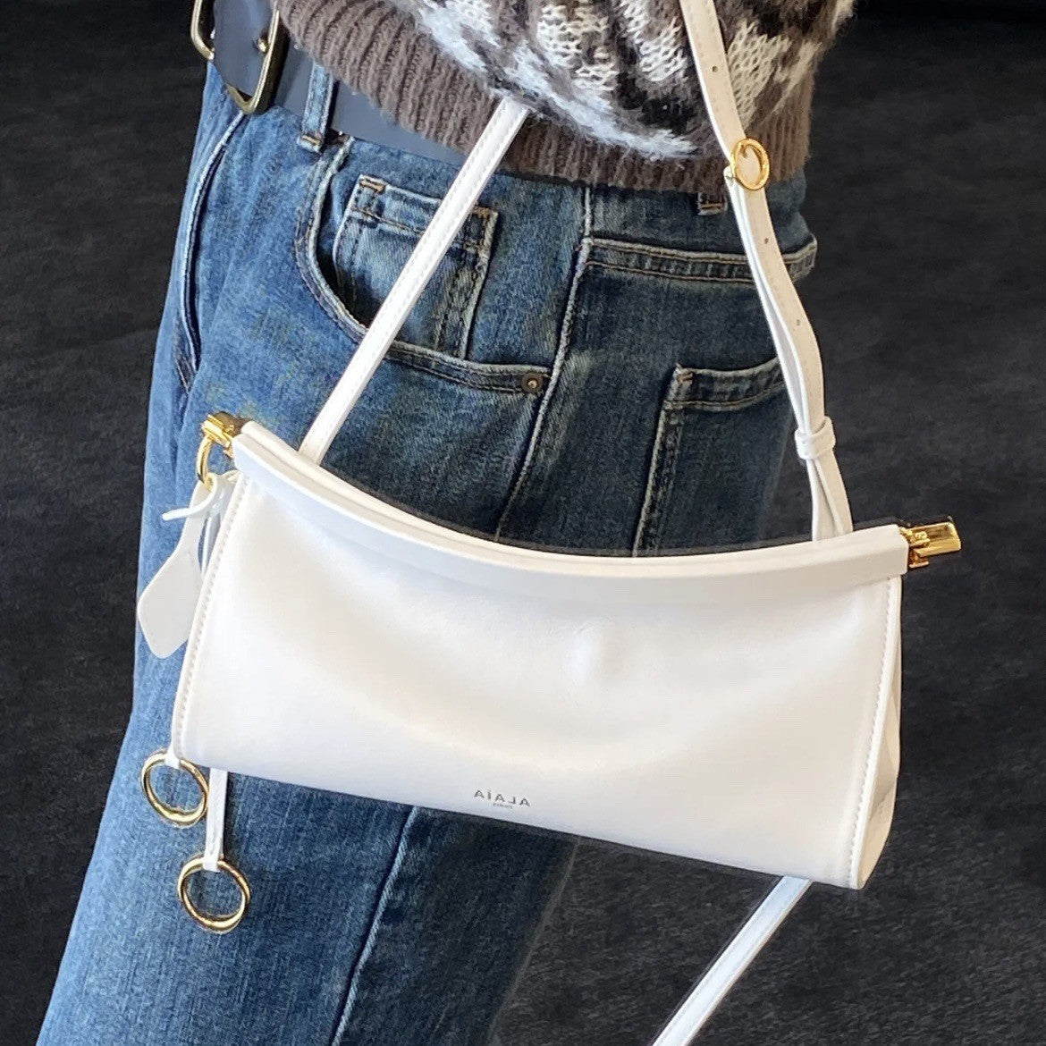 Light Luxury High-grade Imported Cowhide Clip Bags