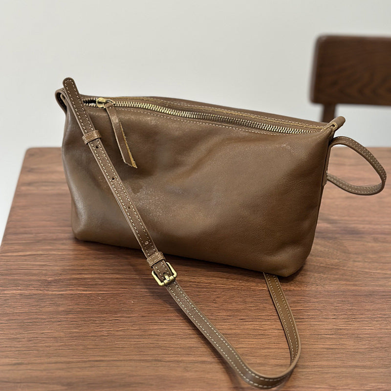 Leather First Layer Vegetable Tanning Cowhide Crossbody Bags