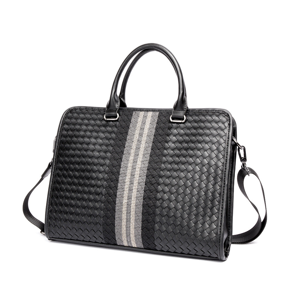 Men's Stitching Woven Business Computer Batch Bags