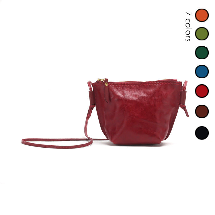 Women's Treasure First Layer Cowhide Retro Mini Crossbody Bags