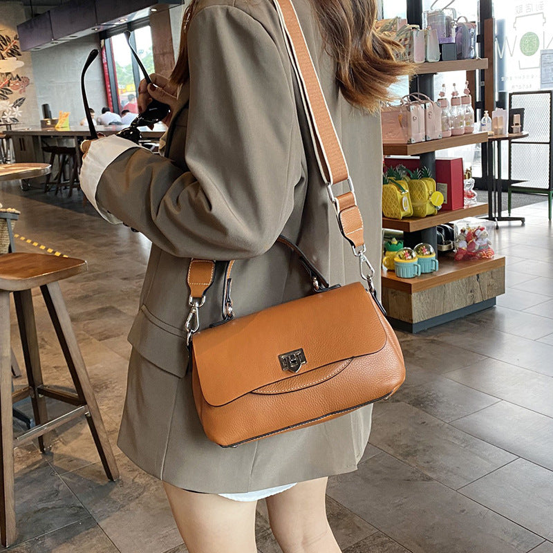 Women's Summer Leather Saddle First Layer Cowhide Shoulder Bags