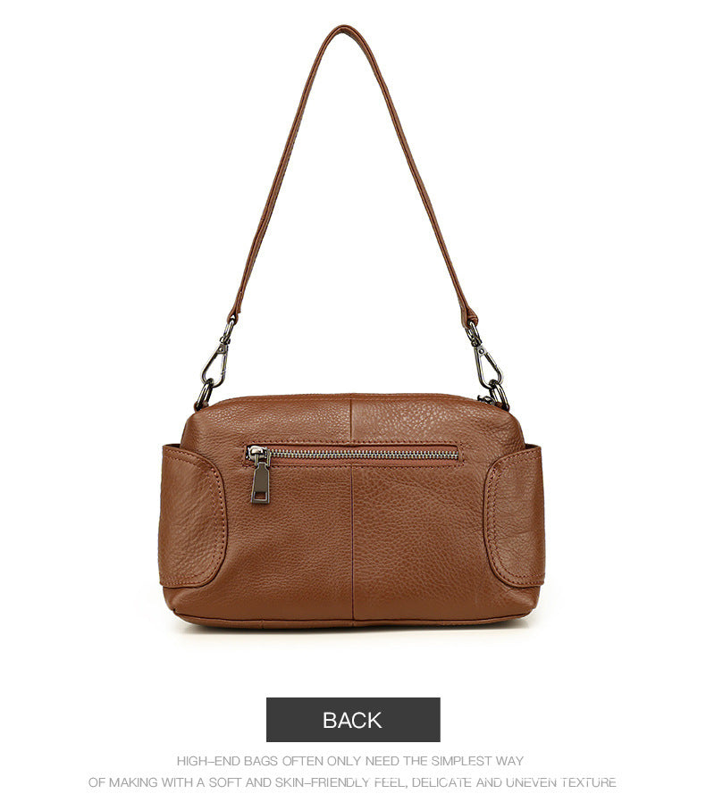 Women's Fashion Simple Genuine Leather Mom First Shoulder Bags